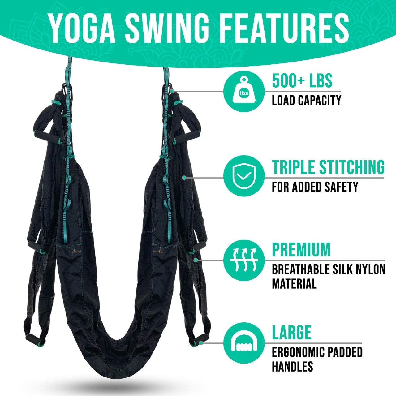 Transform Your Yoga Practice with the Premium Aerial Hammock Anti-Gravity Yoga Swing Kit - Perfect for Inversion Therapy and Relaxation!