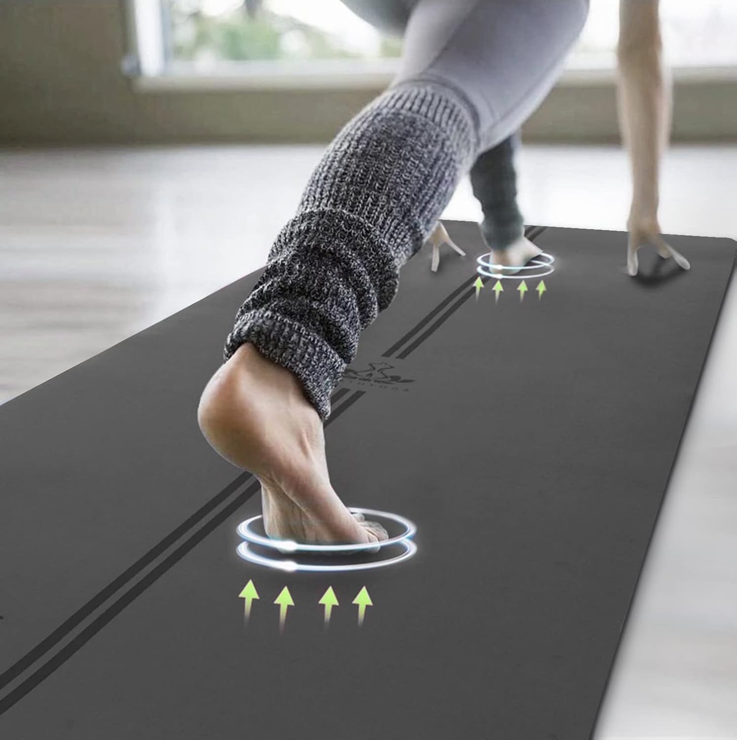 Non-Slip ProGrip Yoga Mat with Alignment Lines